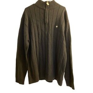 South Pole Sweater‎ Mens Sz XXL Black 1/4 Zip Pullover Ribbed Y2K Hip Hop Street